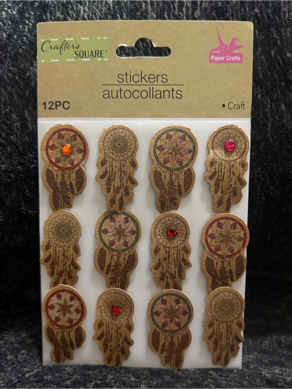 Brown Dreamcatcher Stickers - 12PC